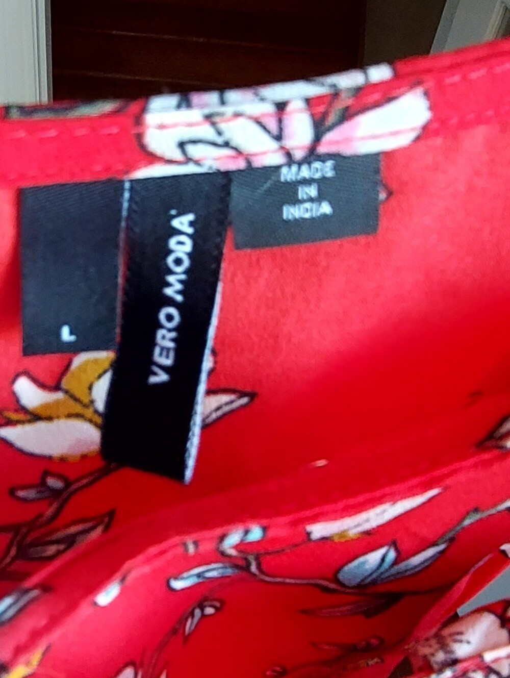 Red Floral Ruffle Sundress - Picture 3 of 5